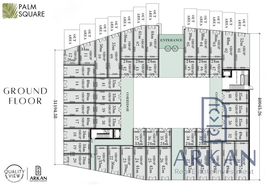 Shop for sale, 24 sq m, suitable for any commercial activity, directly on the service walkway opposite Royal Valley Compound in Hadayek October. - Aanzicht 4