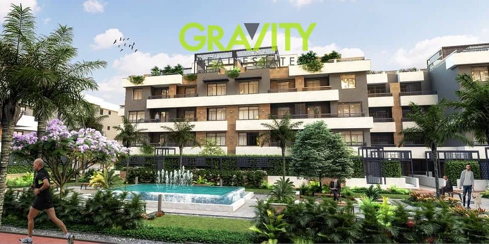 Own a ready-to-move 3-bedroom apartment with a private garden in Azalia October, featuring a stunning pool view and a prime location on Boulevard Axis – pohled 2