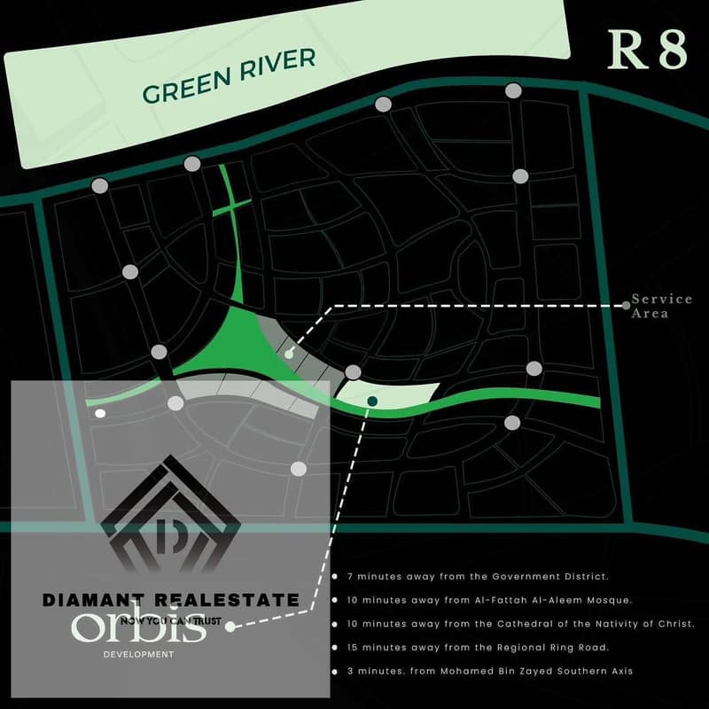 With 135,000Dp Only Apartment with Panoramic view directly Green River and next to largest service area in R8, at Special price Over 12Years - Widok 6