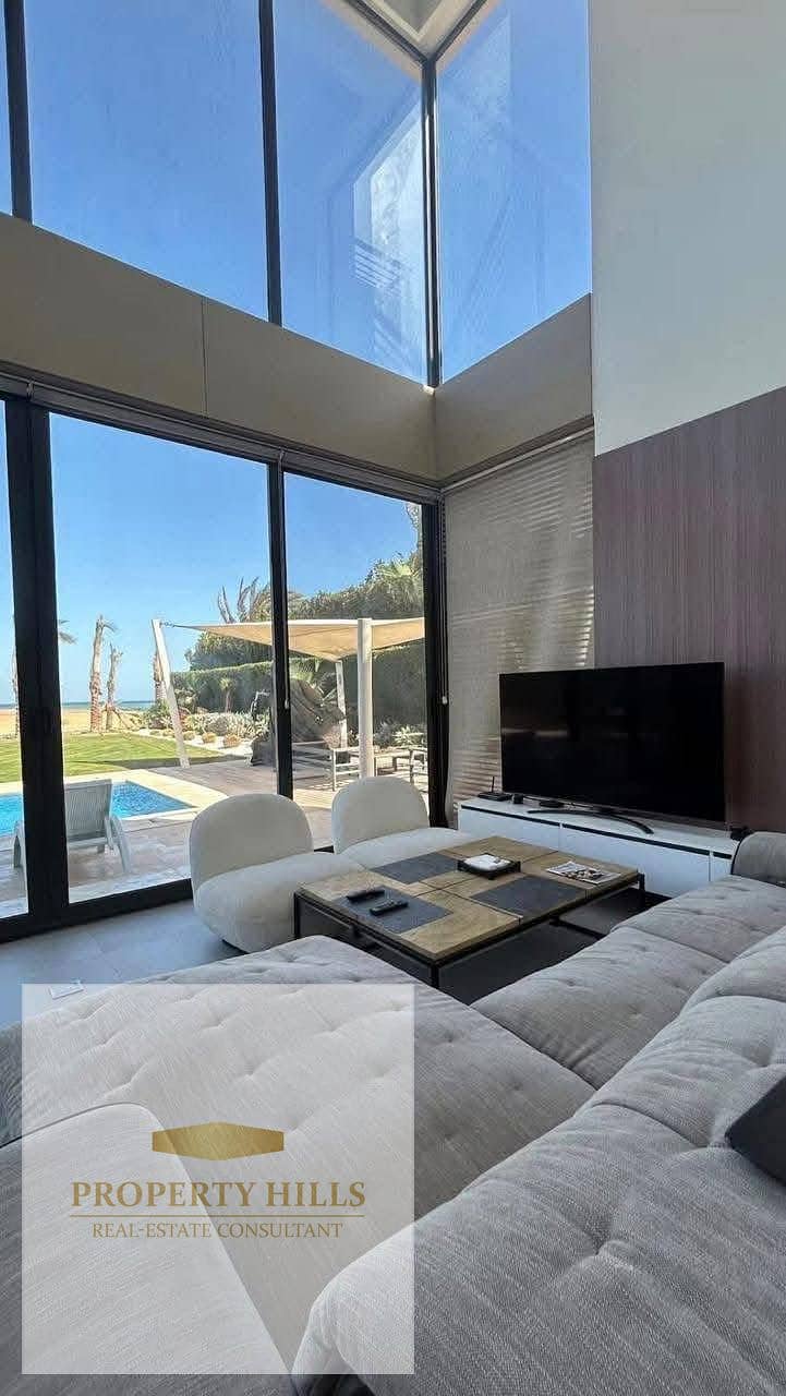Fully finished Villa for Sale in the North Coast looking over the sea and 5 minutes from Swan Lake in a prime and price is negotaible with best discount  Built-up Area: 200 sqm Fully Finished with modern finishing  Practical Layout with Comfortable Livi - Widok 2