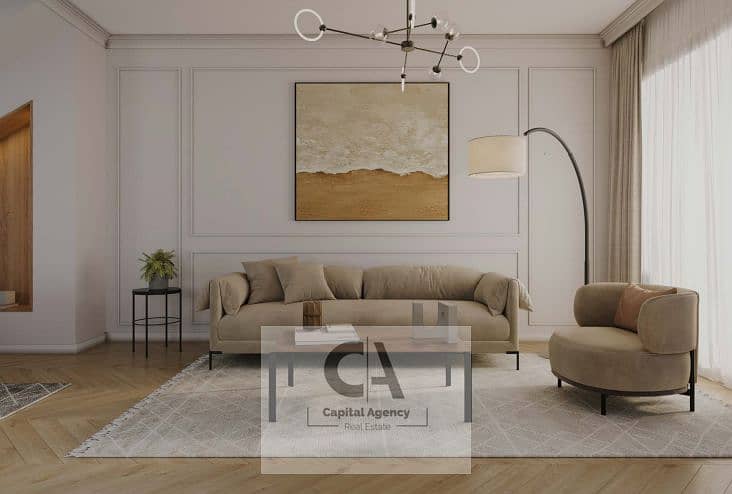 Twin house for sale in Scenes Compound next to Bloomfields in the heart of Mostakbal City with a 5% down payment and installments over 5 years Scenes - Mehr