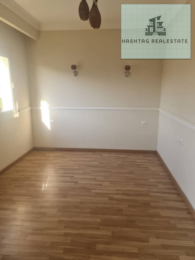 The apartment has two bedrooms and 2 bathrooms and a large reception. It has air conditioners, kitchen units, a stove, a gas cylinder, and complete lighting units. The rent is for an Egyptian family. Two months deposit and one month rent. - Więcej