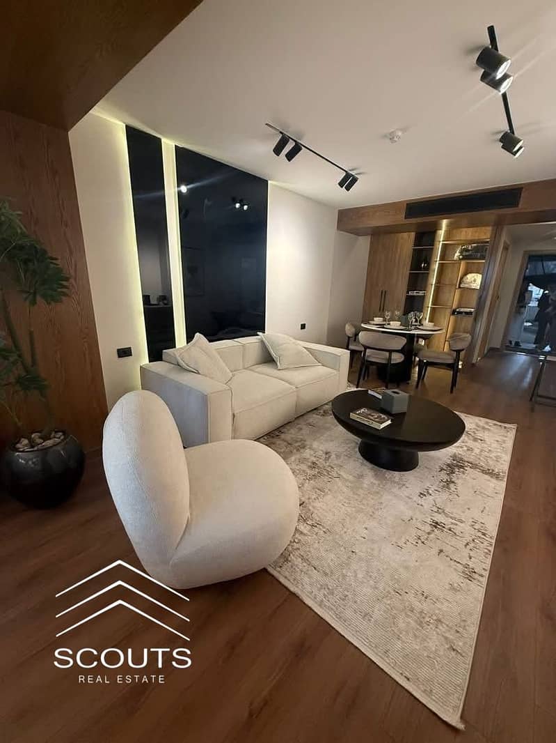 In the price of eight, an apartment for sale fully furnished and equipped, first row on the Nile Corniche in the Riv Du Nil tower, Maadi, next to the Hilton hotel. - Widok 5