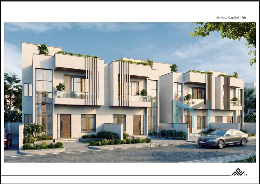 Twin House villa with a direct view of the lake in the administrative capital and installments over 12 years with only 10% down payment. - Widok 4