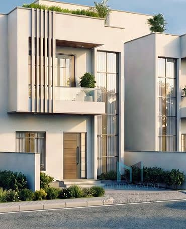 Twin House villa with a direct view of the lake in the administrative capital and installments over 12 years with only 10% down payment. - Więcej