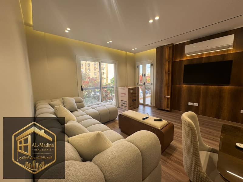 A great opportunity! First occupancy, ultra-super-lux furnished apartment in Al Rehab, two bedrooms, ideal location, fantastic price. - Ansicht 2