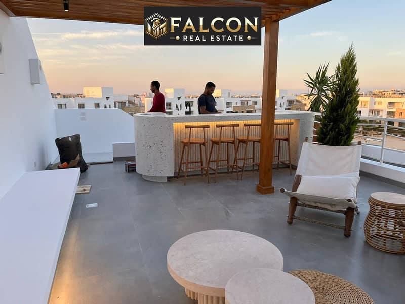 Chalet direct view of Crystal Lagoon fully finished with ACs & kitchen for sale in the heart of El Gouna Red Sea near the marina and Downtown - Więcej