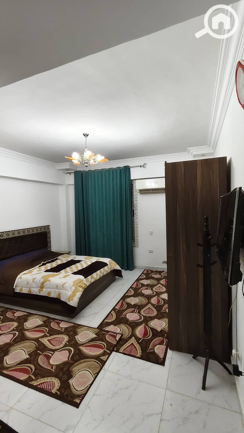Furnished apartment for rent in the eighth district, ground floor, fully air-conditioned, 3 bedrooms, 2 bathrooms, kitchen, and a two-piece reception next to Spain Plaza mall. - Ansicht 3