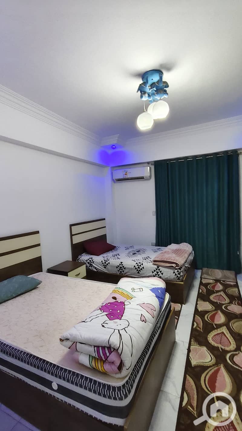 Furnished apartment for rent in the eighth district, ground floor, fully air-conditioned, 3 bedrooms, 2 bathrooms, kitchen, and a two-piece reception next to Spain Plaza mall. - Ansicht 6