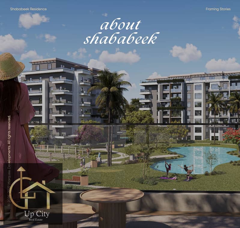 3 bedroom apartment landscape view with free club house for sale in new cairo shababeek compound - Widok 4