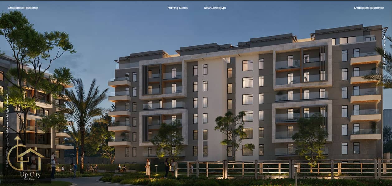 3 bedroom apartment landscape view with free club house for sale in new cairo shababeek compound - Więcej