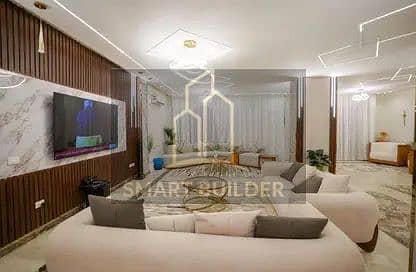 Furnished villa for rent in Sun Rise compound, New Cairo, ultra super lux finishing, hotel furnishings, very distinguished location, swimming pool, family desired. - Widok 2