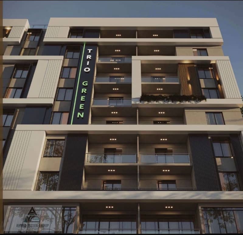 115 sqm Apartment for Sale in the Prestigious Trio Green Project in Mokattam Middle Plateau Featuring Luxurious Hotel-Style Entrances, Modern Design, - Widok 4