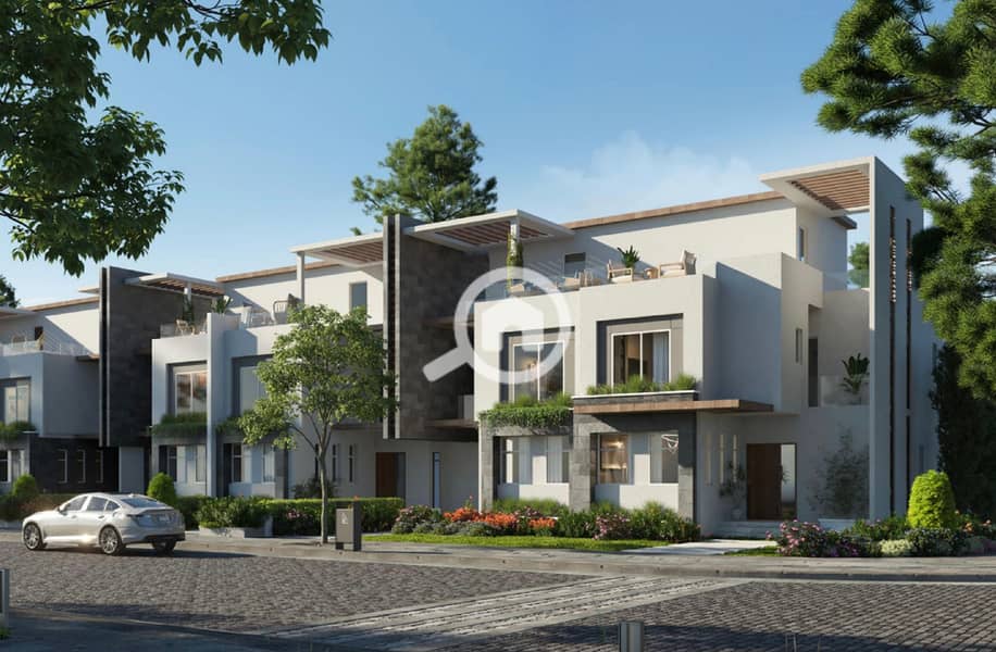 Corner townhouse villa for sale in V Levels Compound, Sheikh Zayed, in front of Beverly Hills - Widok 2