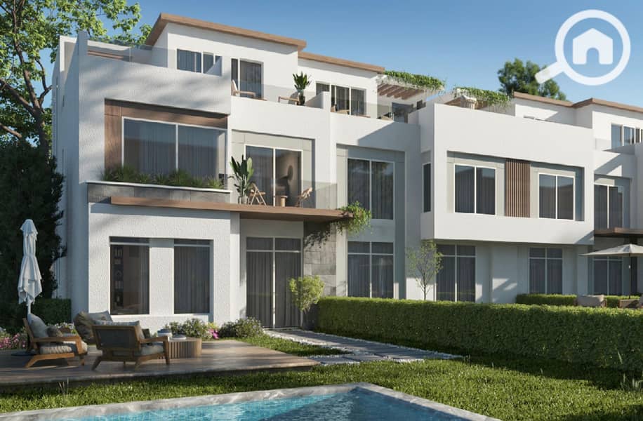 Corner townhouse villa for sale in V Levels Compound, Sheikh Zayed, in front of Beverly Hills - Widok 3