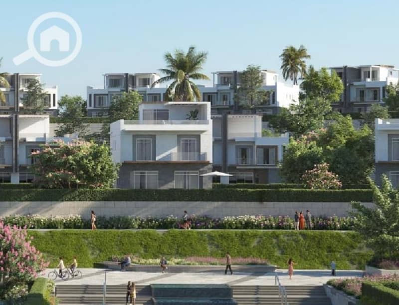 Corner townhouse villa for sale in V Levels Compound, Sheikh Zayed, in front of Beverly Hills - Widok 4