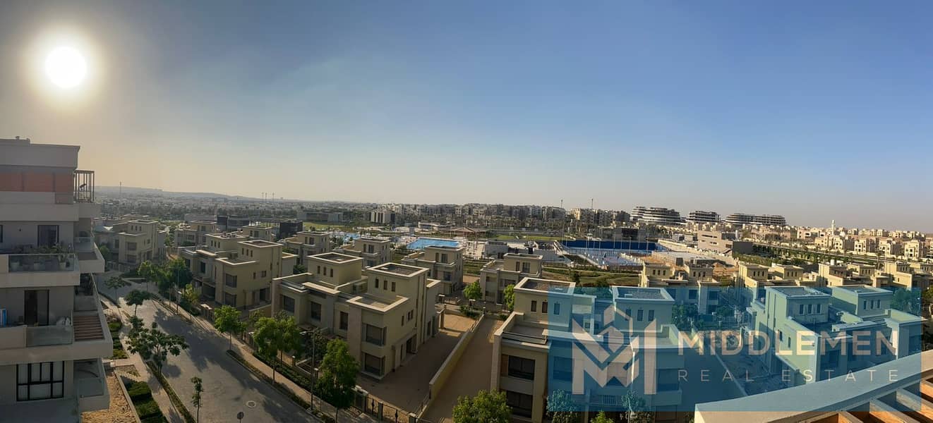 penthouse 286m + 145m roof Prime location Direct on Clubhouse & facing north sodic villette new cairo - Widok 6