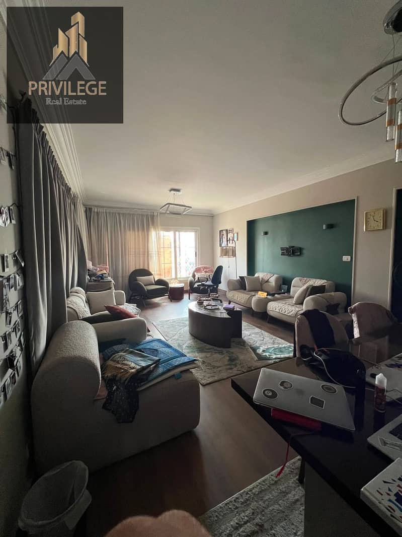 Apartment for sale, fully finished ultra super lux with an open view, completely facing, and comes with a parking space in the most upscale areas of Maadi in NIRCO, sector five. - Widok 3