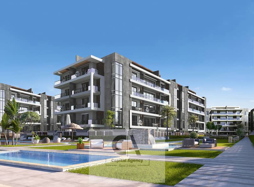 Apartment for sale 3 bedrooms with Garden Ready to move in the heart of New Cairo's Fifth Settlement in the Patio Oro compound with cash discount 20% - Widok 2