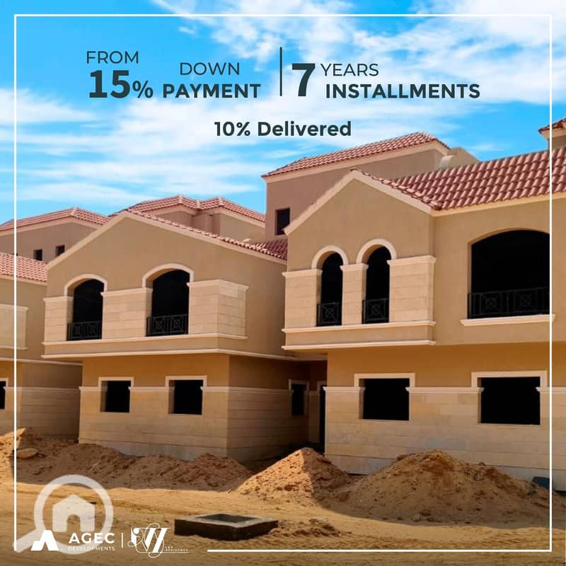 For sale: Townhouse villa with immediate delivery in Maadi View Compound, Shorouk, on the Suez Road, opposite Madinaty and next to La Vista and Hassan – pohled 2