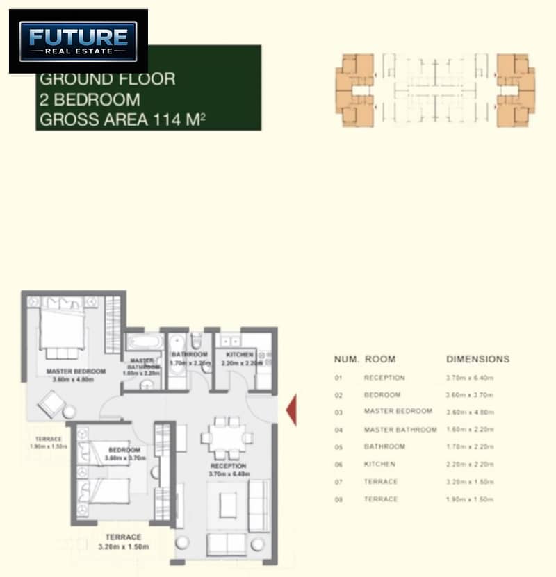 An apartment of 114 m + 40 m garden in Bosco City, the Administrative Capital. – pohled 5