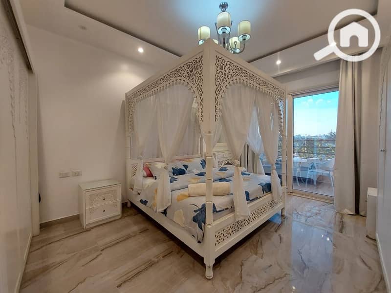 Very modern chalet for daily rental in Hurghada, in the heart of the tourist promenade, with the best location, high quality, sea view, and promenade. - Mehr