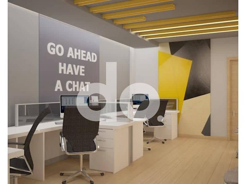 Administrative Office For Rent 54 SQM Fully Finished with AC's 2 Rooms+ Reception in One 7 Mall New Cairo - 5th Settlement - Vista 5