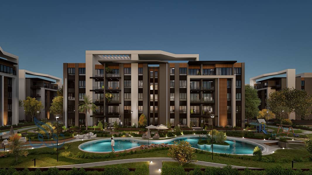 Apartment for sale in Zat Compound, Hadayek October, on Al Nawadi Street, close to Zewail Road and Al Wahat Road. - Widok 2