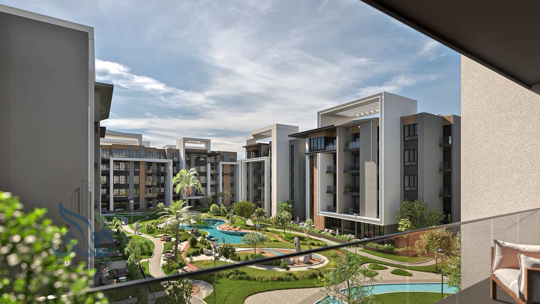 Apartment for sale in Zat Compound, Hadayek October, on Al Nawadi Street, close to Zewail Road and Al Wahat Road. - Widok 3