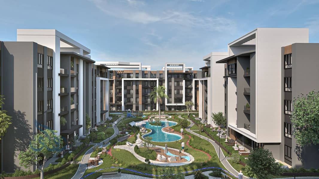 Apartment for sale in Zat Compound, Hadayek October, on Al Nawadi Street, close to Zewail Road and Al Wahat Road. - Widok 4