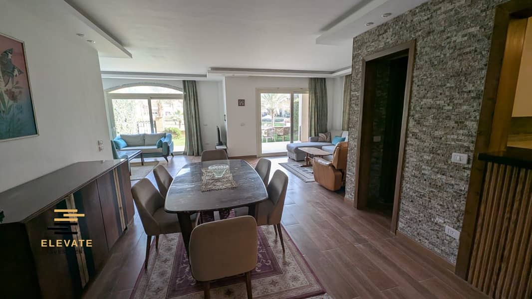 apartment 220m with garden fully furnished for rent at stone residence compound new cairo super lux finished – pohled 4