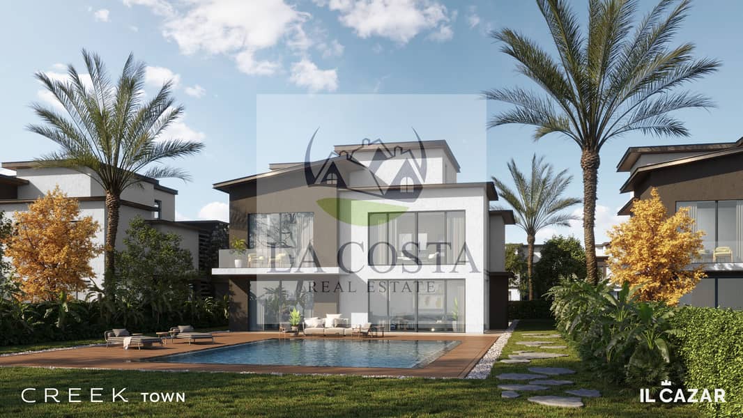 Direct Lake View Ground Duplex for Sale – Creek Town New Cairo | Ready to Move | Down Payment & Installments - Aanzicht 3