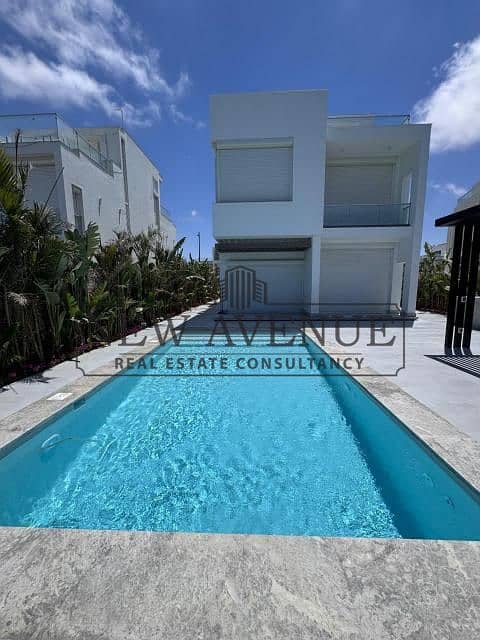 Fully Furnished 359m Villa in Mazarine | Private Pool, 5BR, Owner Finishing, Prime Lagoon & Landscape View, Total Price 45,000,000 EGP - Ansicht 2