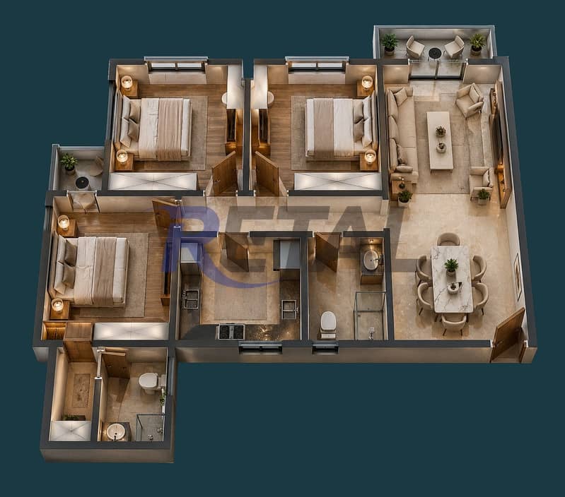 Apartment for sale in Badr - El Motamayez District - Retal Compound - with a landscape view - Widok 4