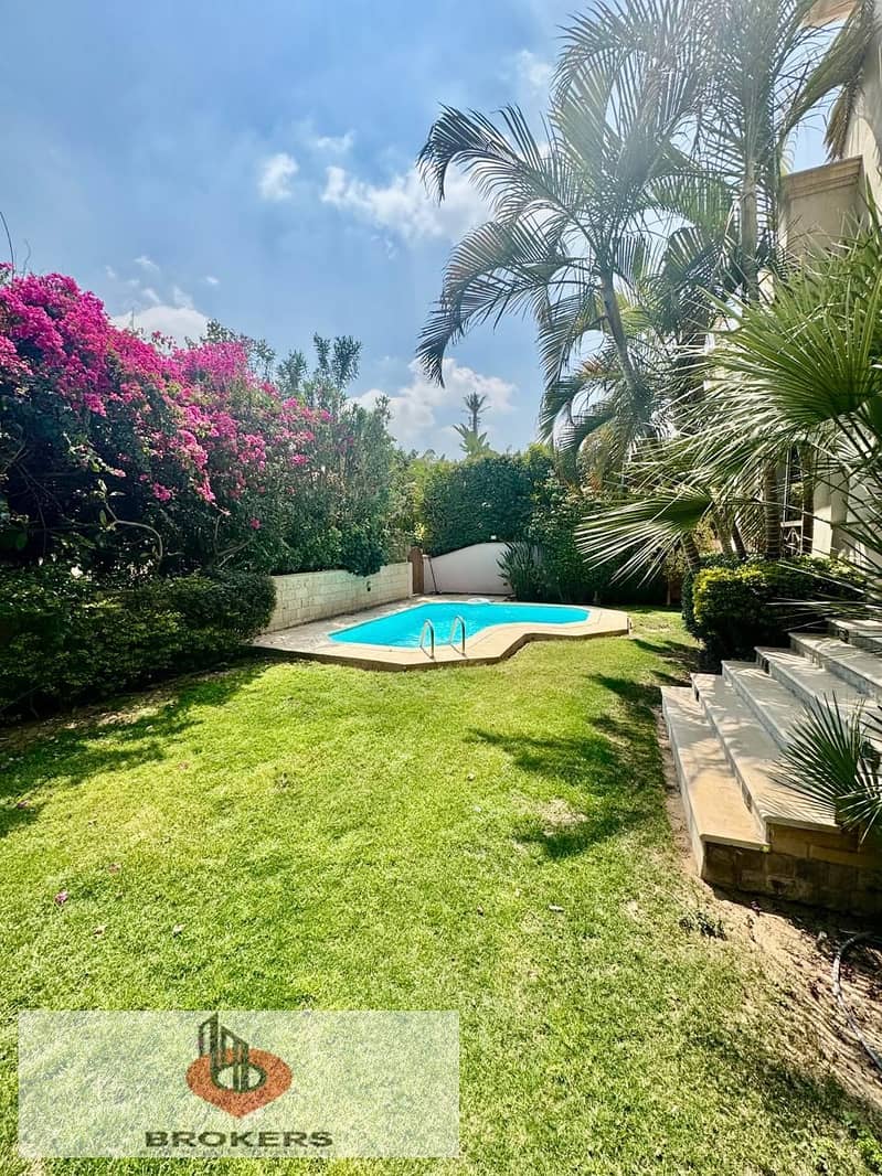 Modern villa for rent with a swimming pool and garden in Katameya Hills – pohled 2