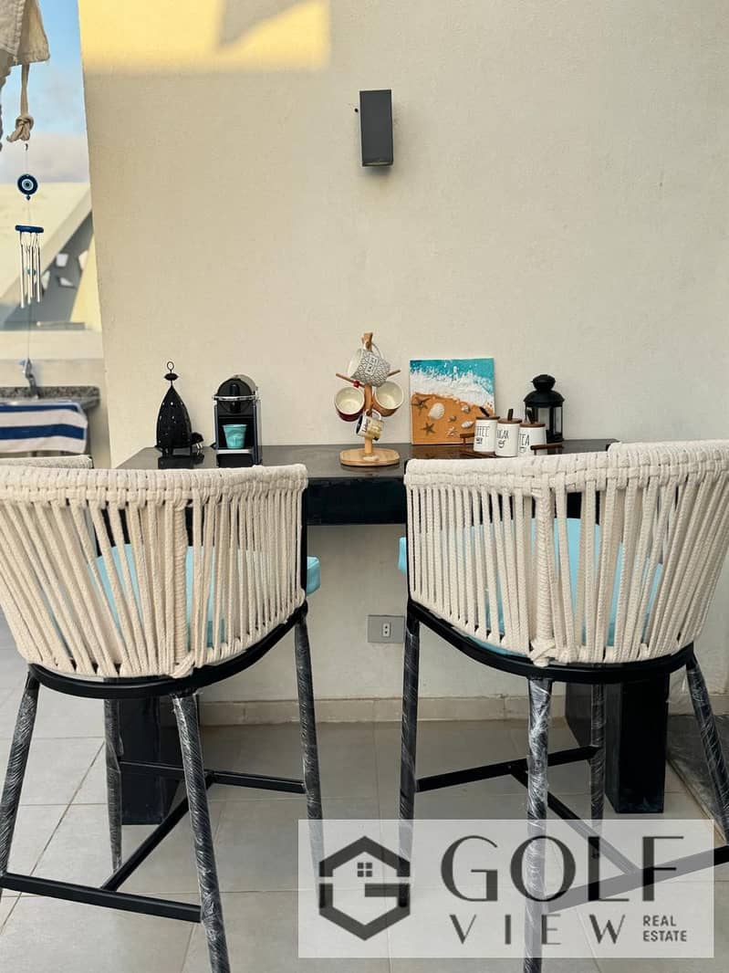For sale: Resale, lowest price. 140 m² penthouse chalet with a 70 m² terrace in Fouka Bay on the North Coast, Ras al-Hikma. Features a direct view of - Widok 6