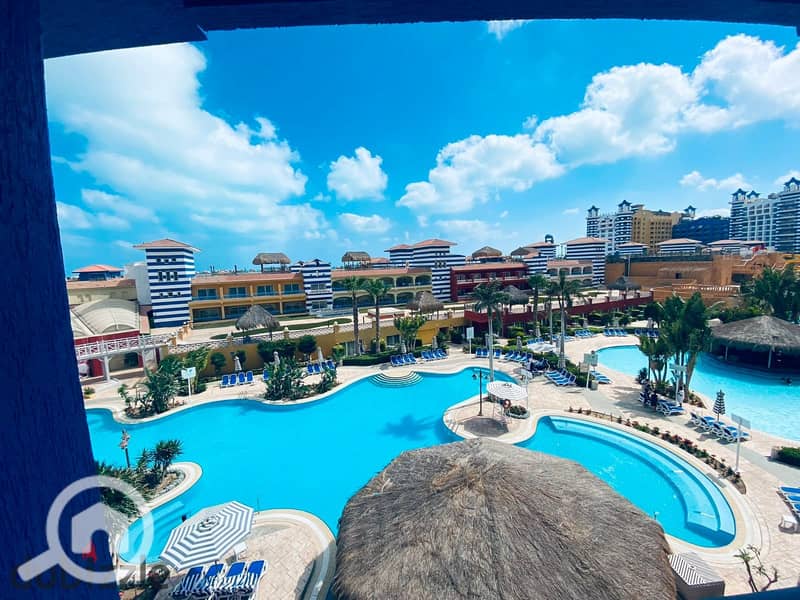 For rent, a chalet in Porto Marina with a direct view of the swimming pool and the sea, fully furnished. For rent, a chalet in Porto Marina with a direct view of the swimming pool and the sea, fully furnished.