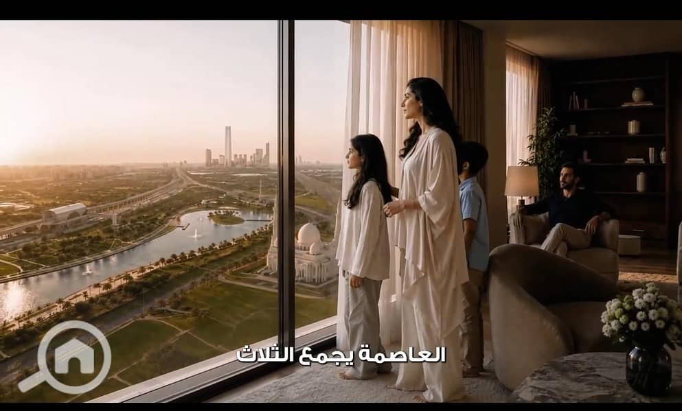 In the strongest location in the New Administrative Capital, located between the Green River and the Iconic Tower, the tallest tower in Africa, own your apartment with a down payment starting from 5% and installments up to 10 years. – další
