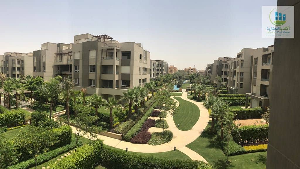 First Use - Furnished Duplex 290m² with Garden 120m² Overlooking the Lake & Landscape in Park View Compound, Hassan Allam, in front of Rehab City - Mehr