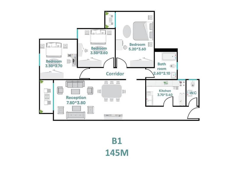 A distinctive apartment with an area of 145 meters in Murooj - Widok 3