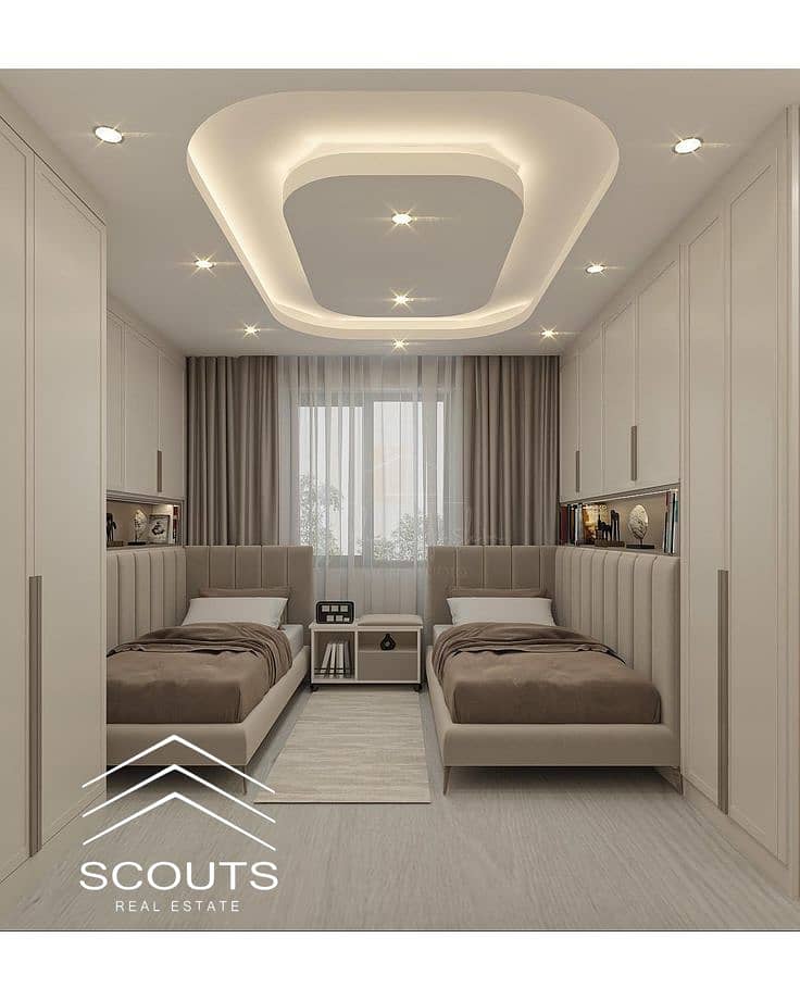 Receive your fully finished ultra super lux twin house now with a panoramic view of the Crystal Lagoon in Taj City New Cairo near Sarai and Taj Sultan - Widok 5