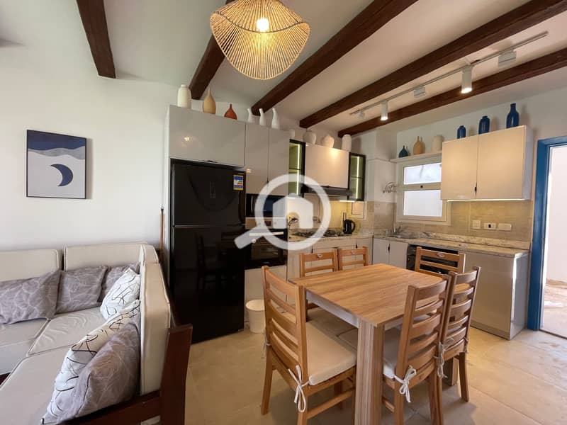 For rent: a two-bedroom chalet on the ground floor with a garden by the swimming pool at Mountain View Ras El Hikma. - Widok 5