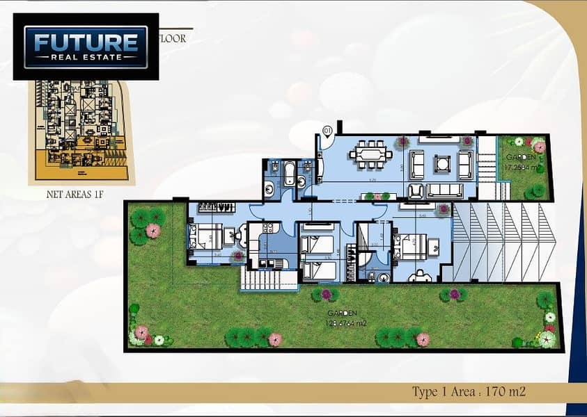 170 m apartment + 145 m garden in the second neighborhood, Beit Al-Watan, Fifth Settlement - Ansicht 3