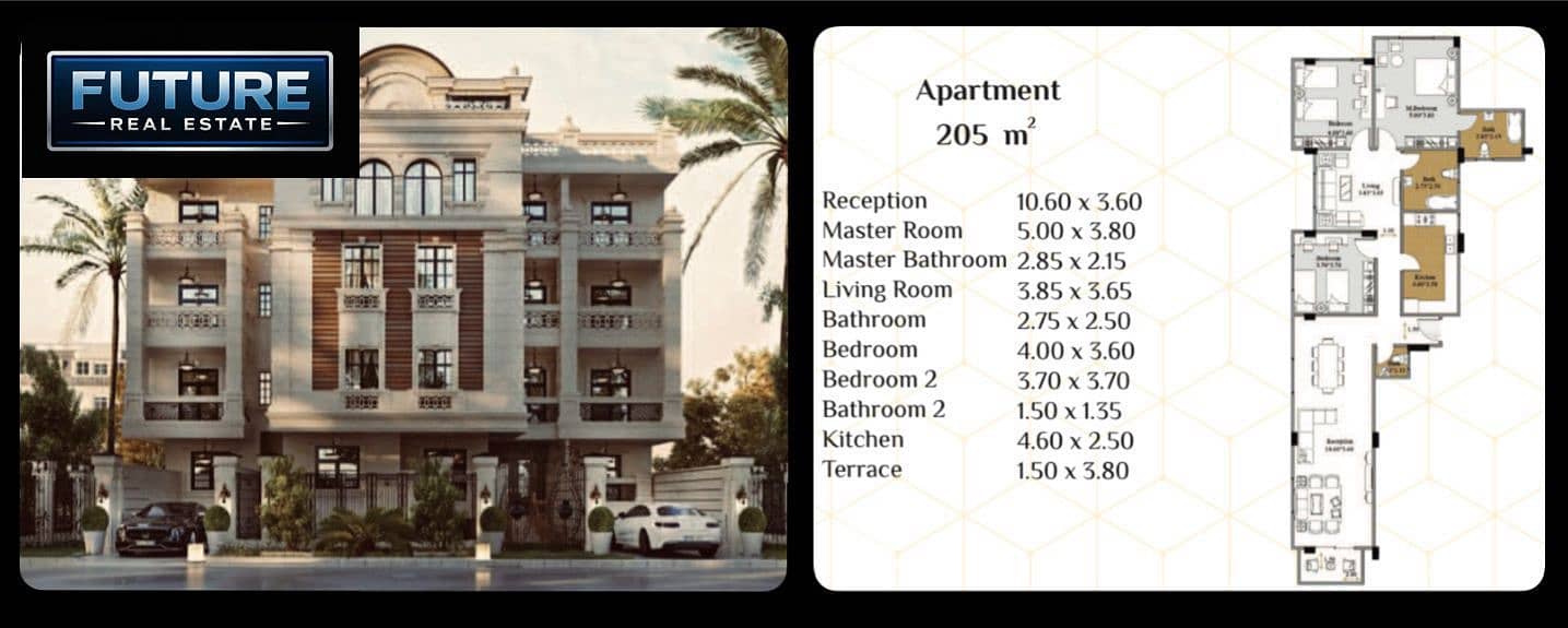Apartment 205 sqm in the second district in Beit Al-Watan, New Cairo – pohled 3