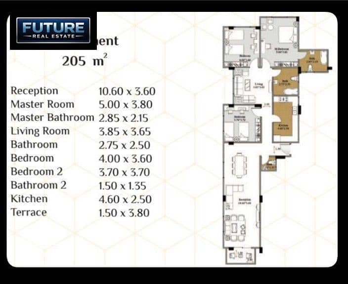 Apartment 205 sqm in the second district in Beit Al-Watan, New Cairo – pohled 4