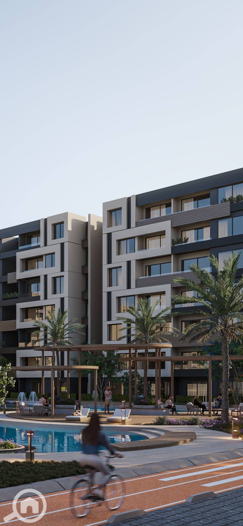 Opportunity for a 100m apartment with a down payment of 436,000 and a monthly installment of 32,000 for 10 years in a luxurious compound in front of Hyde Park and minutes from the American University with a view of lakes and landscaping. - Widok 3
