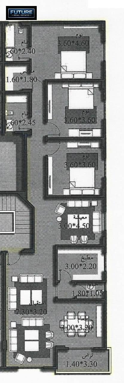 175 m apartment in Al Andalous 1 in New Cairo, Fifth Settlement – pohled 4