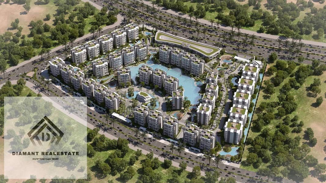 Pay Only 95,000Dp Only and Own Apartment 3Bed with Panoramic view overlooking largest lagoon in New Capital, Over 14 years, next to Diplomatic Quarter - Widok 5