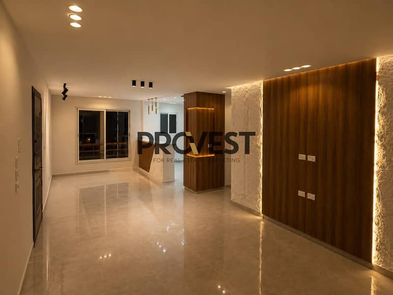For sale, a stunning apartment in Madinaty, 143 square meters, 3 rooms, 2 bathrooms, first floor, ultra-super-lux finishing. - View 3