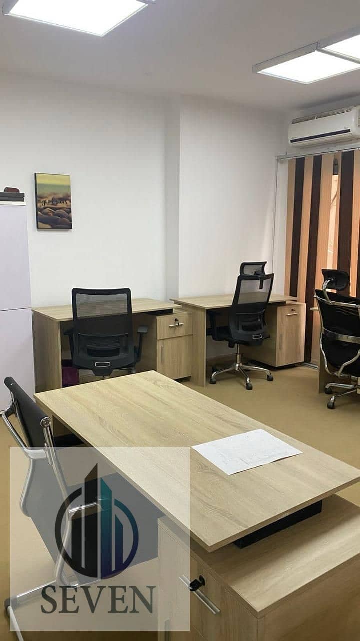 *Furnished modern administrative office for rent, Ultra-modern, 220 sqm, fully licensed, Darna Trees on Maadi Ring Road, just minutes from Fifth Settl – pohled 4